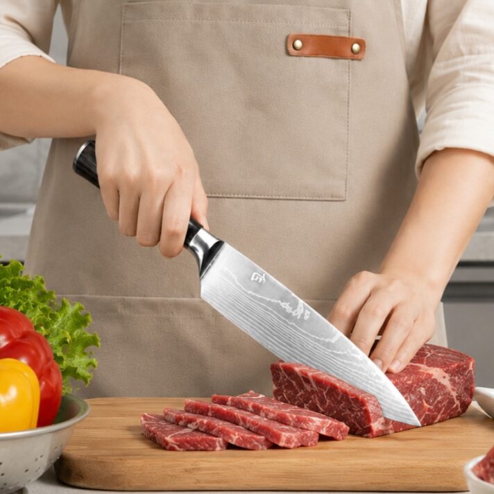 Faca Santoku Premium - Cabo Sândalo Preto A002 - Imagem 10