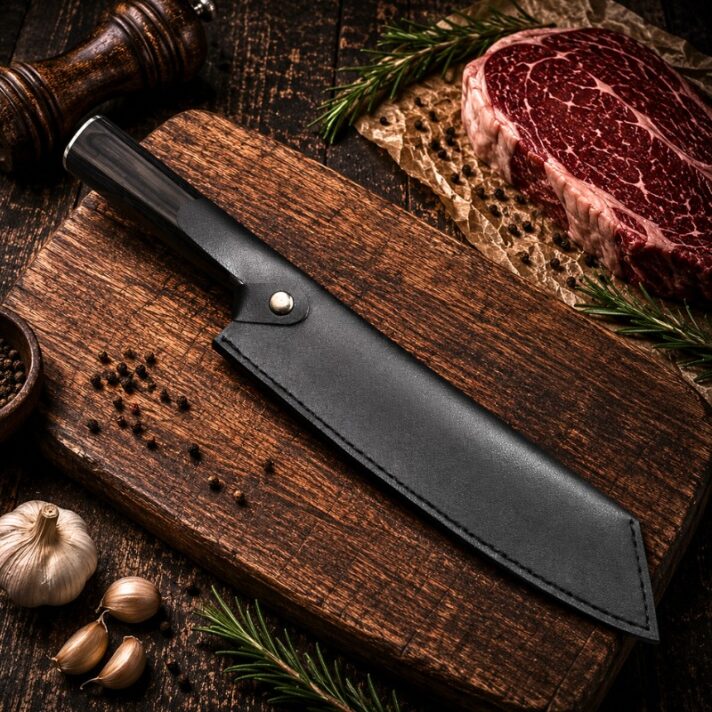 Faca Santoku Premium - Cabo Sândalo Preto A002 - Imagem 3