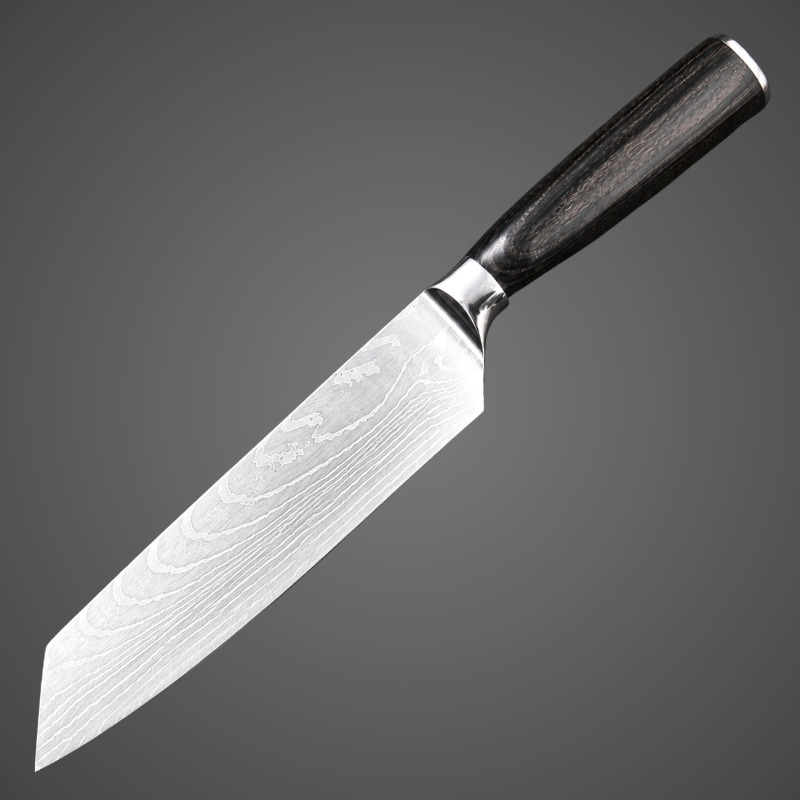 Faca Santoku Premium - Cabo Sândalo Preto A002 - Imagem 10