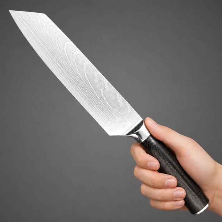 Faca Santoku Premium - Cabo Sândalo Preto A002 - Imagem 4
