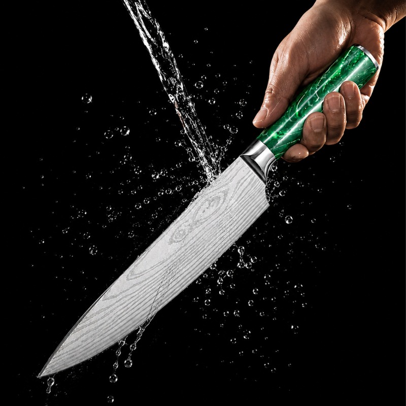 Faca de Chef Gyuto Premium (Resina Verde) CJ-OIH-2802 - Imagem 11
