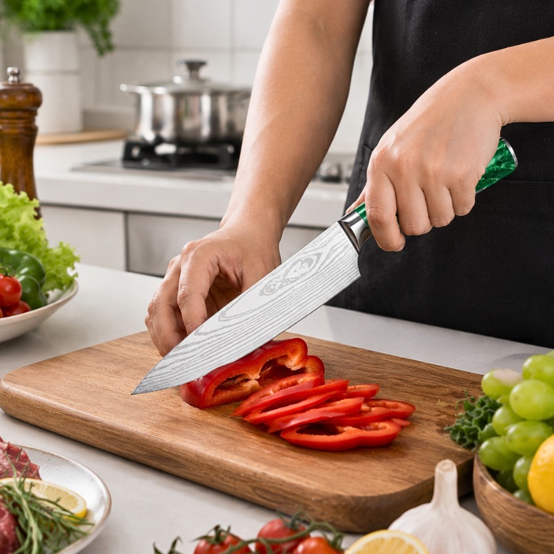 Faca de Chef Gyuto Premium (Resina Verde) CJ-OIH-2802 - Imagem 12