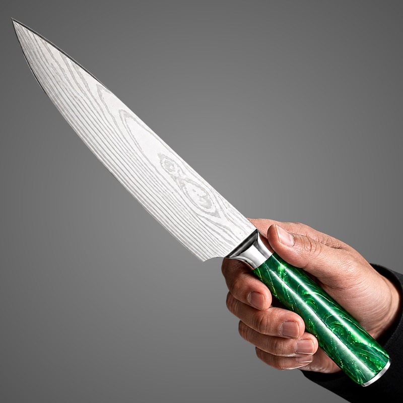 Faca de Chef Gyuto Premium (Resina Verde) CJ-OIH-2802 - Imagem 9