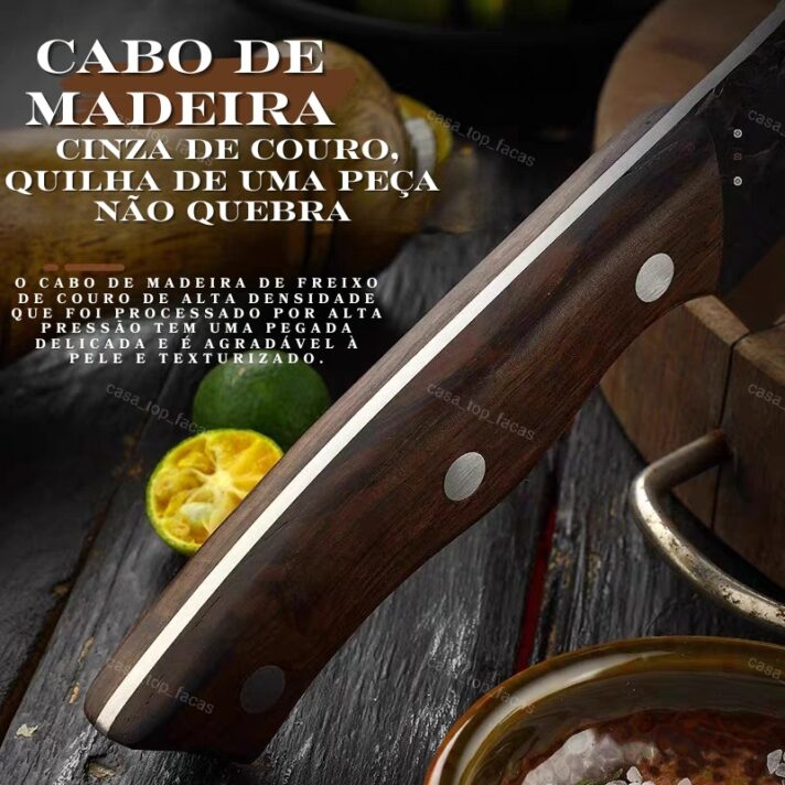 Faca de Campo Forjada - Cabo Madeira DJ308 - Imagem 2